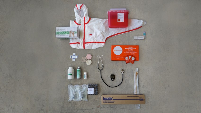 Contents from the Direct Relief Cholera Kit